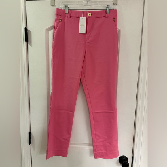 NWT Lilly Pulitzer Confetti Pink Ana 29” High Rise Pants - Picture 1 of 2